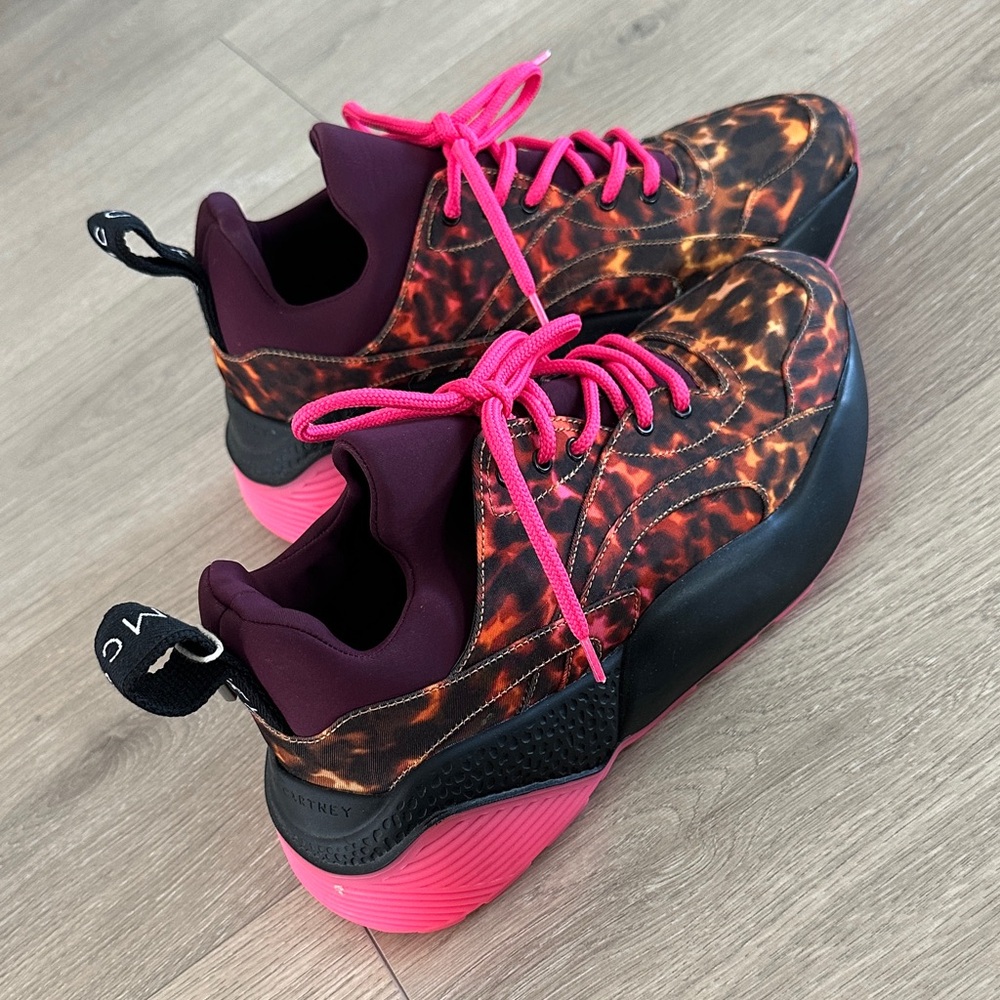 Stella McCartney sneakers by Adidas. Animal print. Size 6.5. Like new.